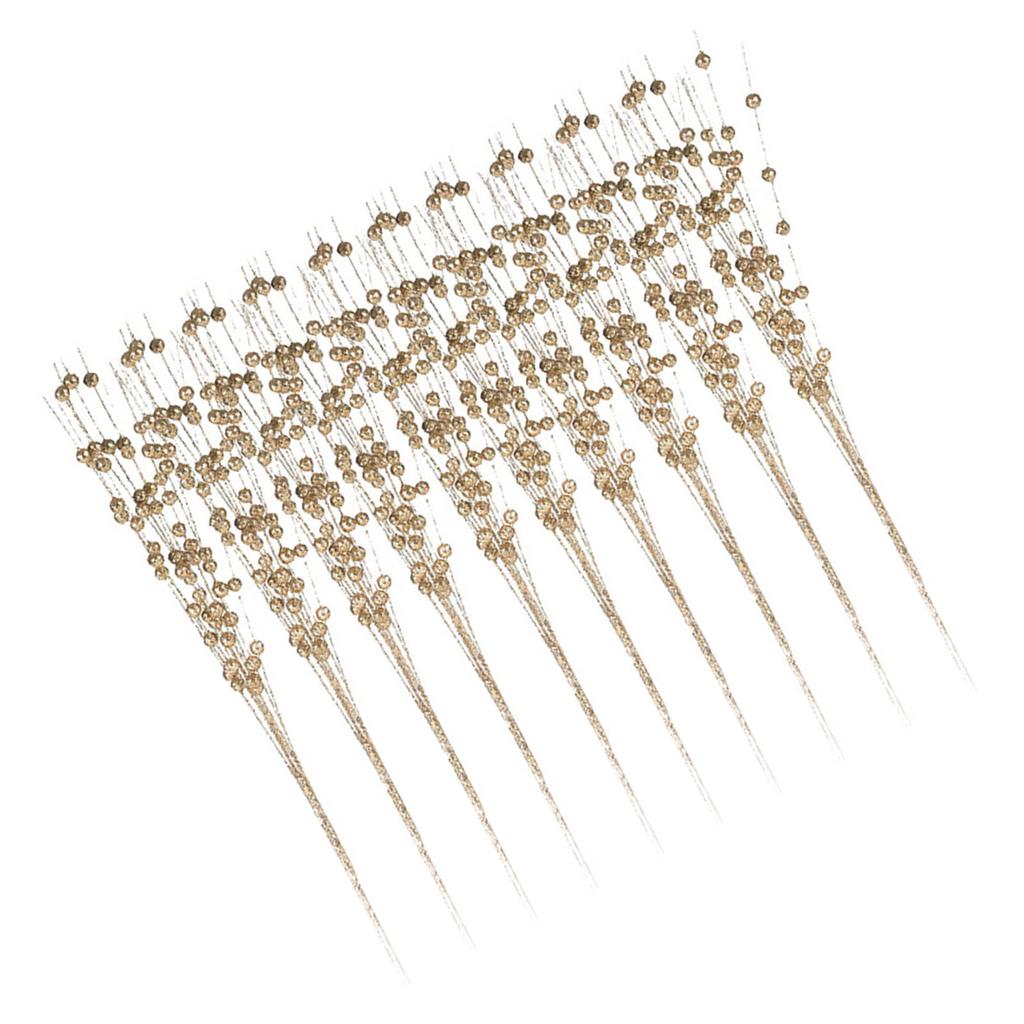 Pack Of 10 Christmas Tree Decorative Stems Artificial Plant Branches Flower Bouquet Decoration Holiday Vase Fillers