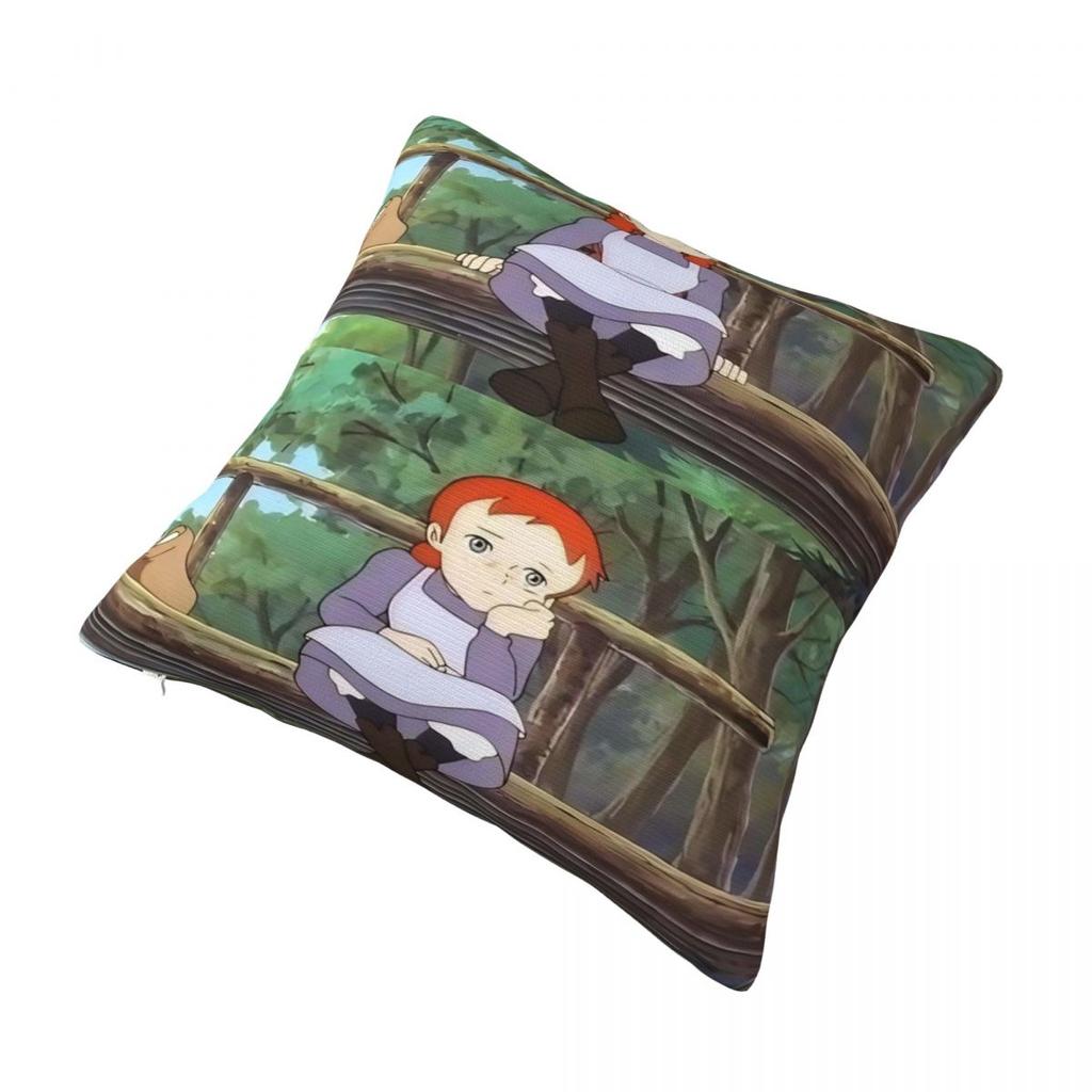 Cartoon Manga A-Anne Of Green Gables Pillow Case Retro Trendy Pillow Cover Soft Cover Pillowcases For Sofa Home Decorative