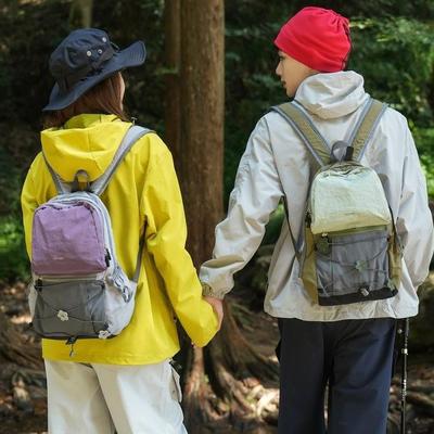 Trendy Waterproof Outdoor Sports Backpack - Color Block, Wear-Resistant, Small for Cycling & Camping, Couple Style