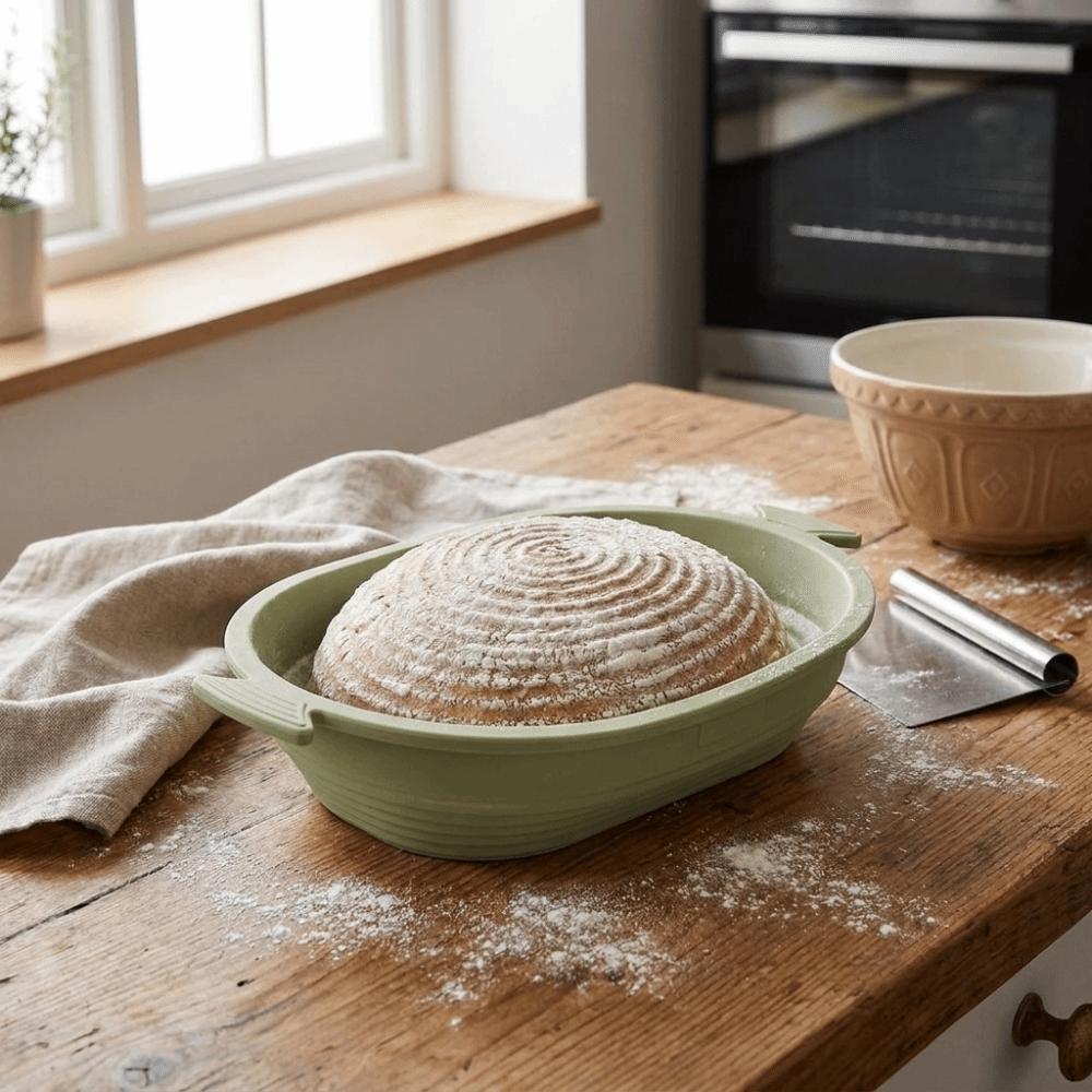 Heat-Resistant Foldable Bread Proofing Basket Silicone Bread Fermentation Basket  Oven Use