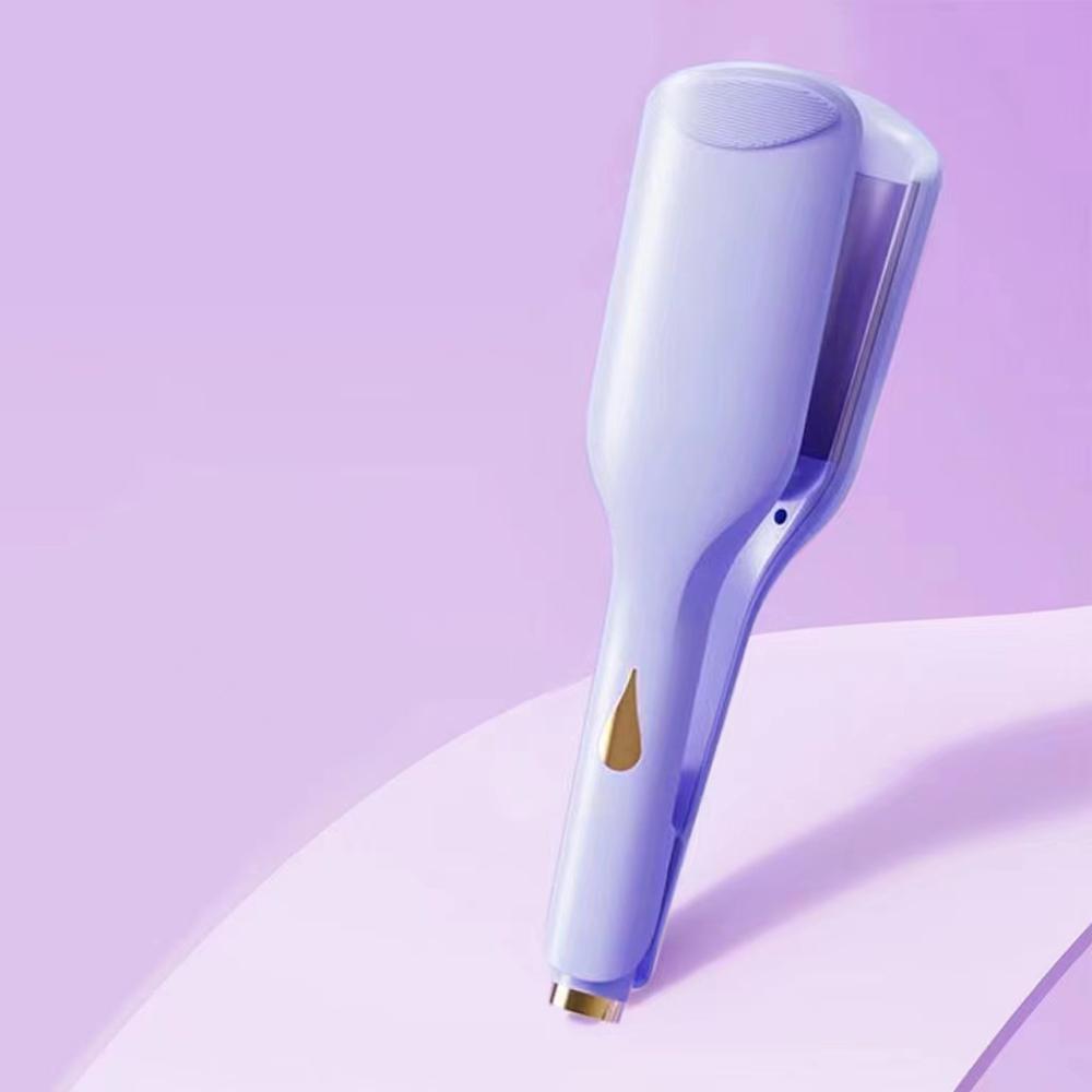 36mm Deep Wave Hair Crimper Negative Ion - Adjustable Temperature Electric Curling Iron Long Lasting Wavy Hair Styling Tool