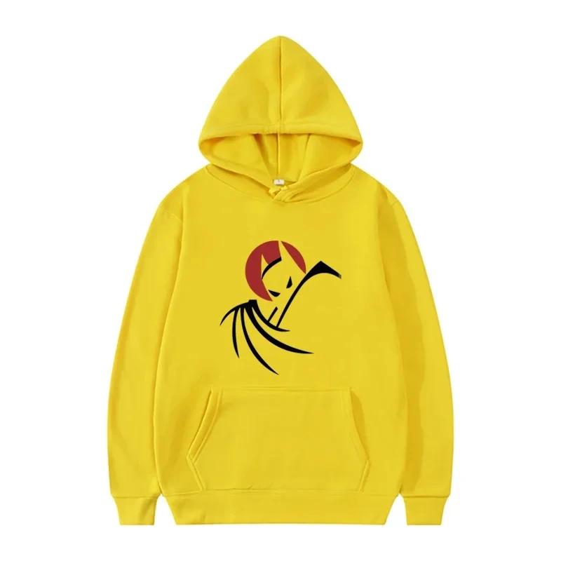 Bat Animation Series Sweatshirt Anime Clothing Autumn and Winter Men's Hooded Sports Sweatshirt Fleece Warm Top