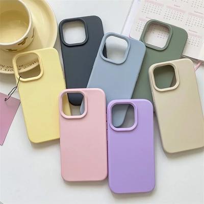 Luxury Liquid Silicone Case for Apple iPhone 15 Pro Max Candy Color Full Protective Cover for iPhone 14 13 12 11 Pro Max 15 Plus