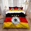 3Pcs German Football Federation Emblem Bedding Sets For All Sizes New 3D Printed Bed Cover Comforter Duvet Cover Pillowcase Bedroom Decoration