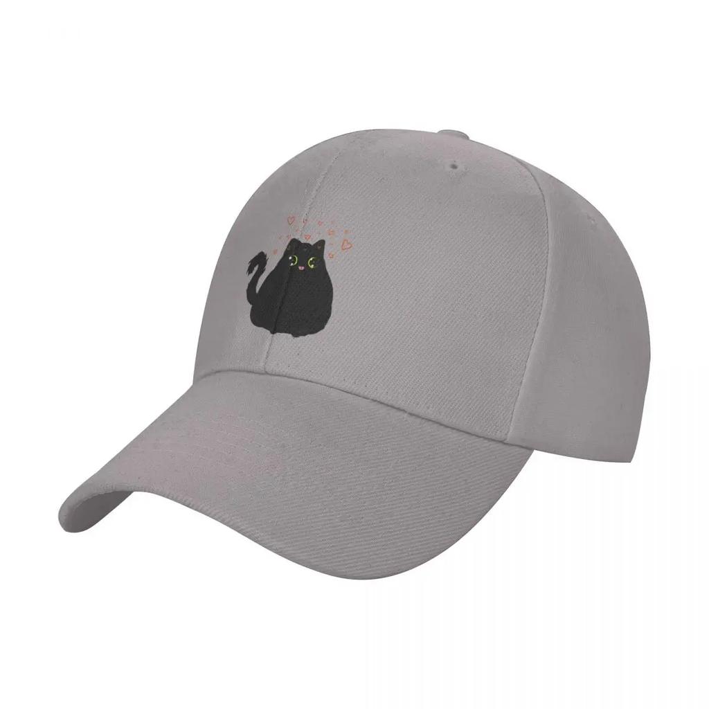 Black cat blep Baseball Cap Ball Cap Military Cap Man Golf Hat Golf Women Mens