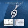 Zhenshangyin Moissanite Sterling Silver 'My Heart For You' Pendant Necklace