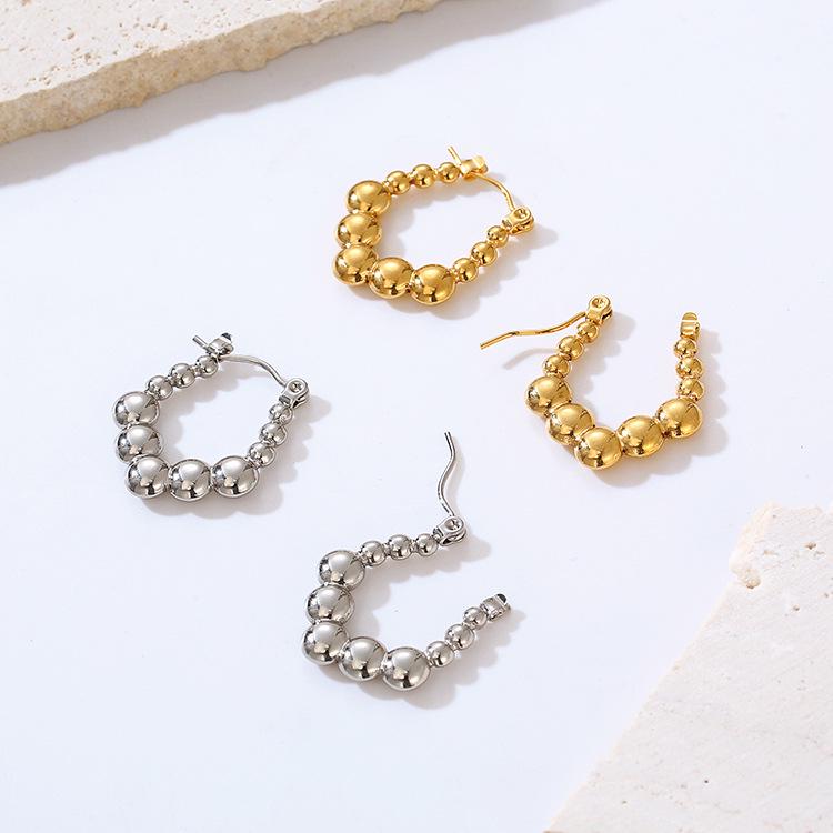 

18K Gold-Plated Irregular U-Shaped Stainless Steel Earrings for Women