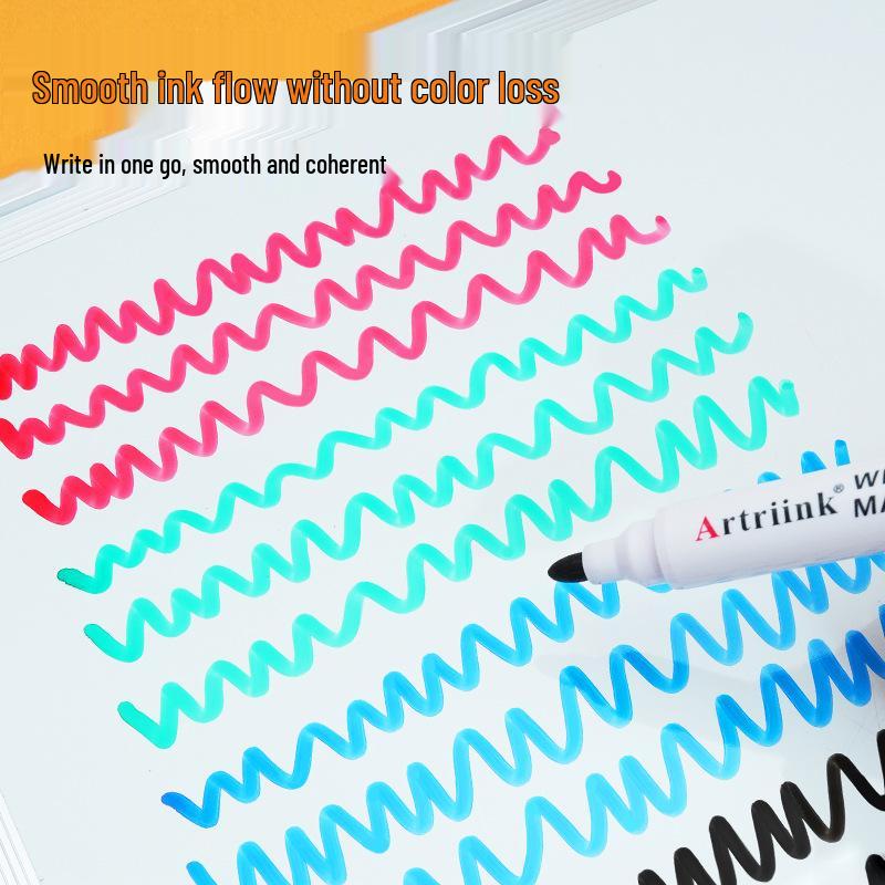 Refillable, Erasable Oil-Based Marker for Whiteboards - Large Capacity for Teachers and Offices
