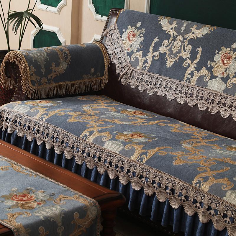 Luxusní žinylková pletená potahovka, protiskluzové prošívání, potah sedáku pohovky do obývacího pokoje, žakárový embosovaný potah na pohovku