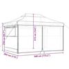 VidaXL Folding Pop-Up Party Tent 4 Sidewalls Black, Tent, Awning Tent, Gazebo Awning, Tent 4004982