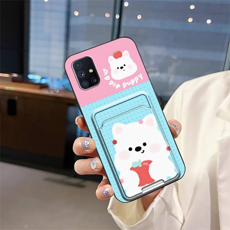 protective Anti-dust Phone Case For Samsung Galaxy M51/SM-M515F/DSN Cartoon Graffiti Card sleeve TPU Cute Silicone Cover