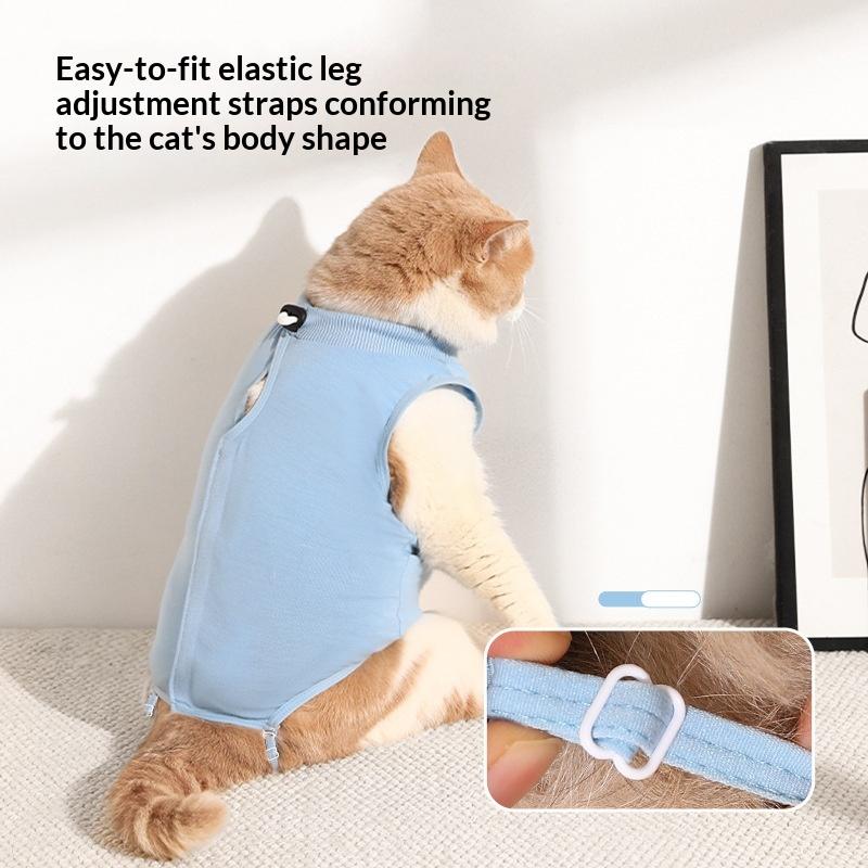 1Pc New Adjustable Cats Surgery Recovery Suit For Small Medium Dog Cat Vest Recovery Suit Anti Licking Wounds Recovery Clothes