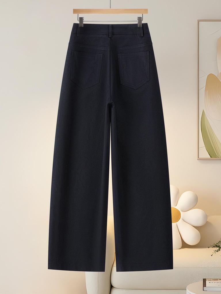 Women's Summer 2026 Casual Solid Color Loose-Fit Scythe Pants with 3D Cut