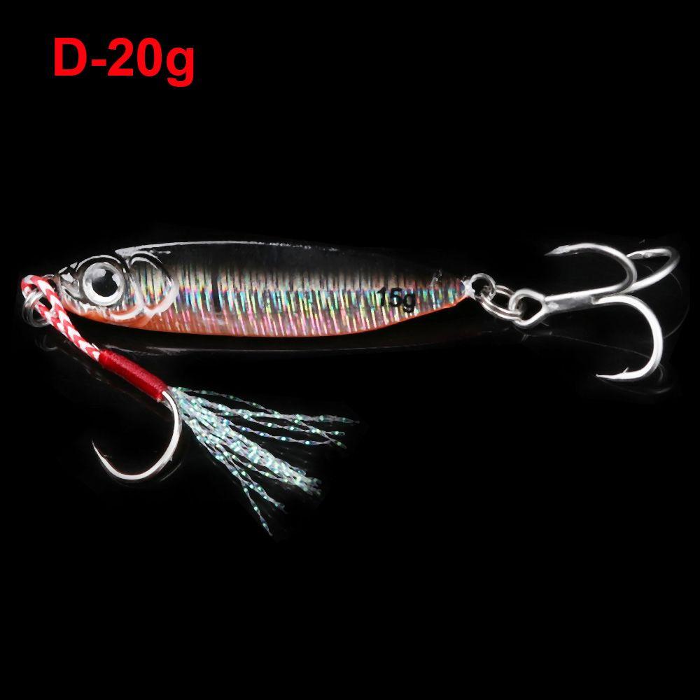 Minnow 10/15/20/30g Colorful Lead Casting Jig Bait Feather Metal Fishing Lures Spinning Baits