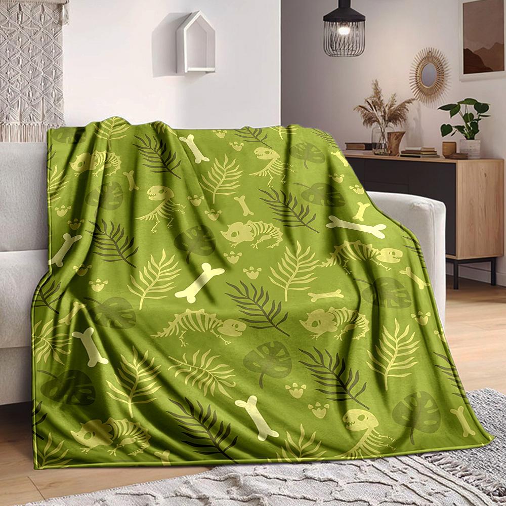 1 Stück Dinosaurier-Fossil Leichte Flanelldecke, Bequeme und Warme Decke, für Büro und Camping Sofa Bett, Wohnzimmer079