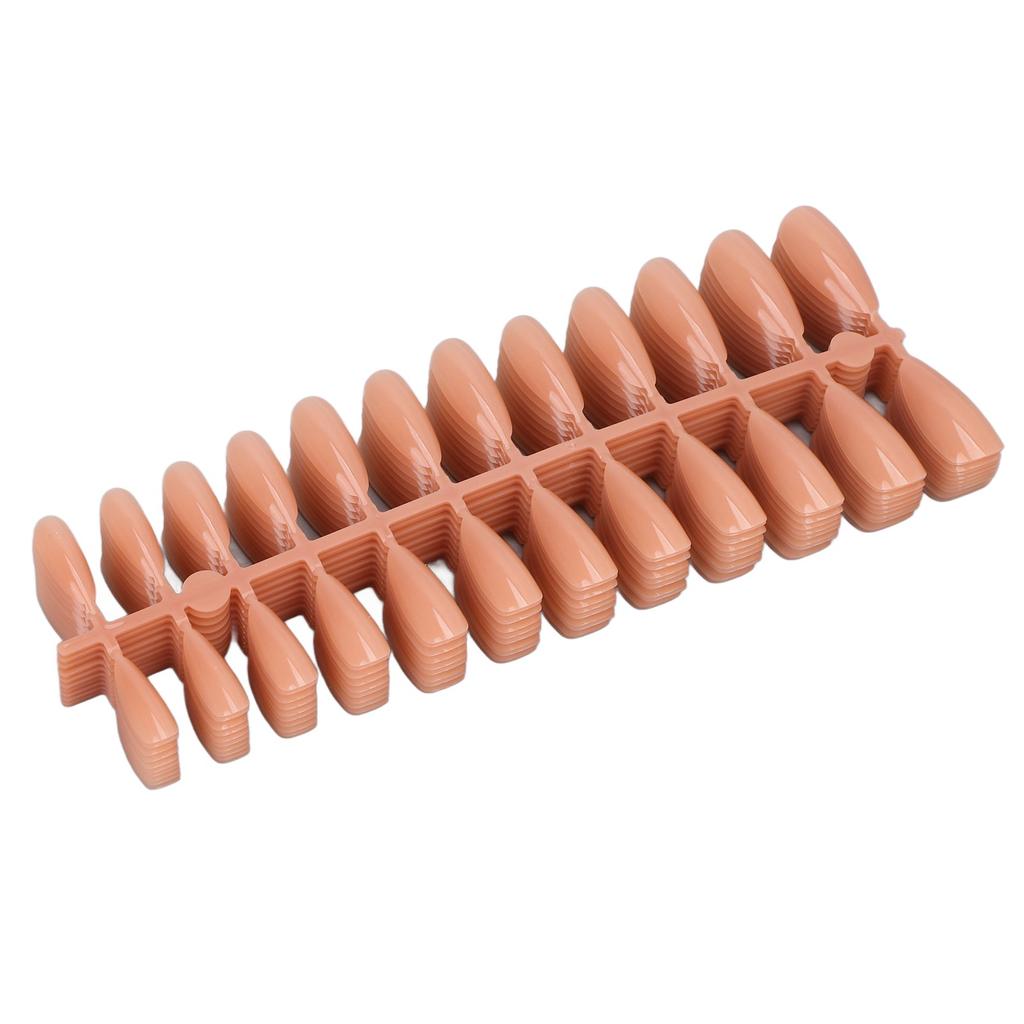 240pcs Nail Tip Glossy Solid Color Long Fake Nails Full Cover False Nail Artificial Nails for Home DIY
