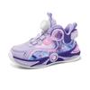 Girls Autumn 2025 New Lightweight Leather Waterproof Children's Sneakers Medium and Older Girls Rotating Buckle Running Shoes