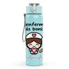 1PC La Enfermera Nurse Cartoon 750ml Color Plastic Sports Water Bottle Leakproof Flip Straw Lid Suitable for Sports Office Home Use