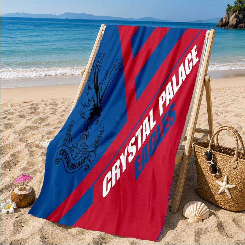 Crystal Eagles Crest Beach Towel Microfiber Beach Towel, Lightweight and Quick-Dry, for Summer Travel, Swimming Pool Fan Birthday Gift