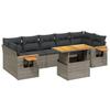 VidaXL Garden Lounge Set with Cushions 8 Pcs, Patio Sofas, Patio Furniture Set, Outdoor Furniture, Grey 3273433