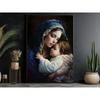 Vintage Catholic Poster Print Jesus Wall Art Holy Mother Maria Canvas Painting Living Room Bedroom Decoration