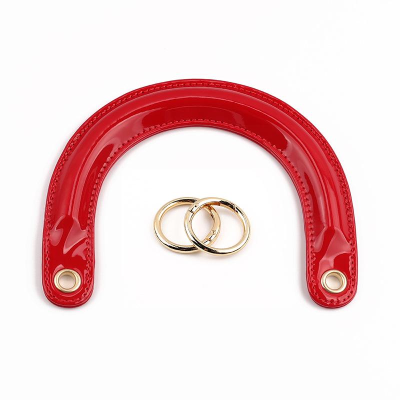 1Pc The New Product Is Suitable for Princess Diana Bag Strap, Arched Bag Strap U-shaped Handle Patent Leather Curved Pu Bag Strap