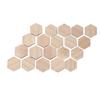 25Pcs Hex Wood Chips 38mm Blank Unfinished Wooden Cutouts Slices for DIY Decorations Crafts