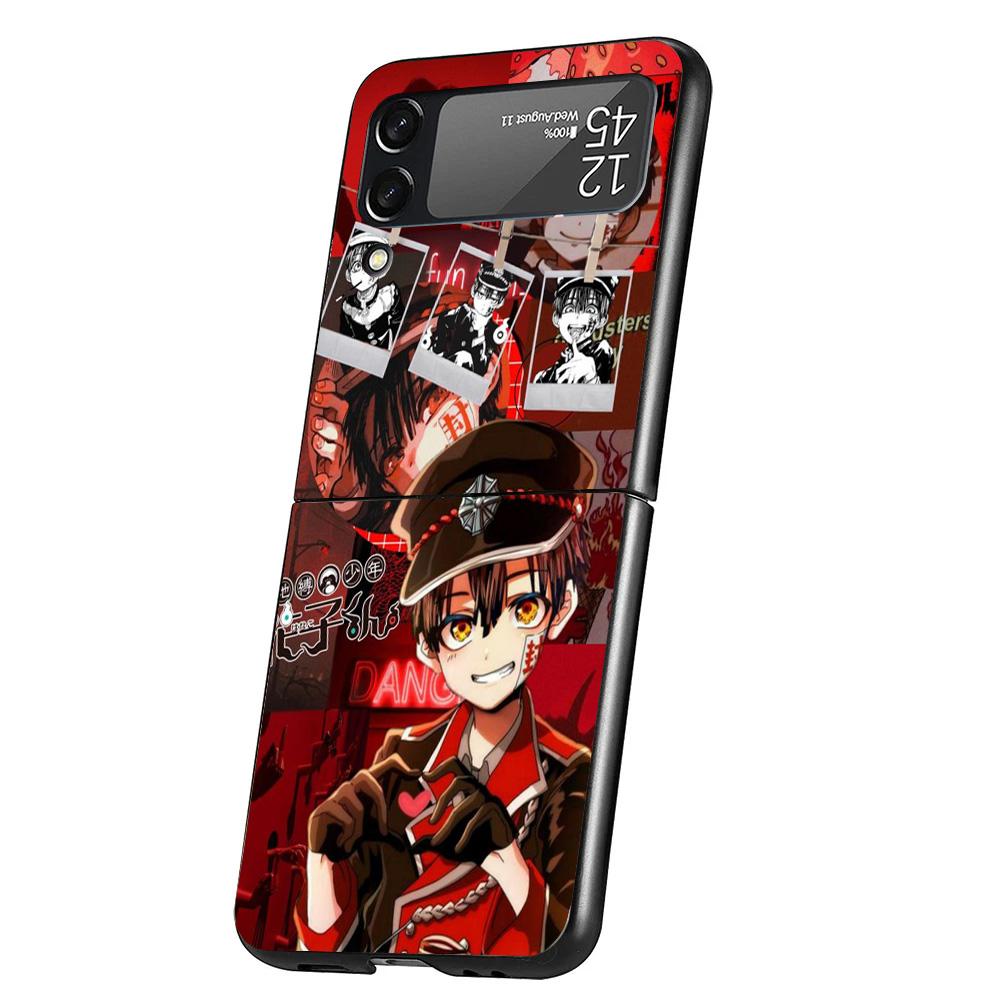 Anime Toilet Bound Hanako Kun Cover Phone Case For Samsung Galaxy Z Flip 7 6 5 4 3 5G Flip7 Flip6 Flip5 Flip4 Flip3 Black Fundas