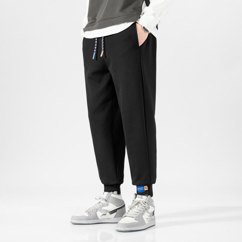 Winter Men's Wide Loose Casual Pants Trendy Sweatpants Joggers Pants Clothing Warmer Fleece Thicken Cotton Long Trousers