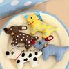 Bell Fabric Puppy Keychain Soft Bag Charm Fashione Cartoon Doll Keyring  Hanging Ornaments