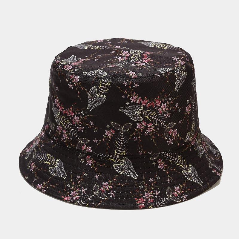 fashion plant printing pattern fisherman hat spring and summer outdoor sun protection fisherman cap unises fishing caps