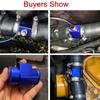 Water Temperature Sensor Adapter Pipe 28mm / 30mm / 32mm / 34mm / 36mm / 38mm / 40mm Gauge Radiator Hose Adapter Blue / Black