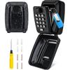 Key Lock Box for Outside, Key Safe Wall Mounted Outdoor Waterproof Extra Large Key Box 12-Digit Combination Key Storage Box with Weatherproof Cover