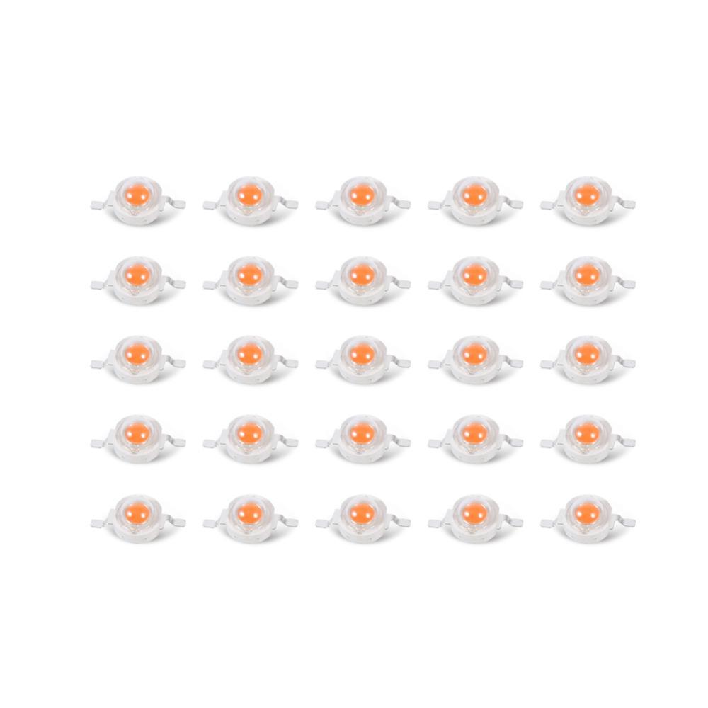 25pcs Full Spectrum Led Plant Grow Light Chips 380nm-840nm Led Chip Grow Light All Stages Growing
