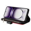 For Oppo Reno12 5G (Global) Leather Case with Strap Zipper 9 Card Slot Phone Cover Stand