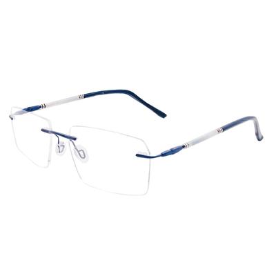 RSINC RimLess frame/eyeglass/Spectacle, Optical, Metal & Plastic For Men And Women, ,Titex Blue Blue 224812 54-17-140 | IB 21 | N1
