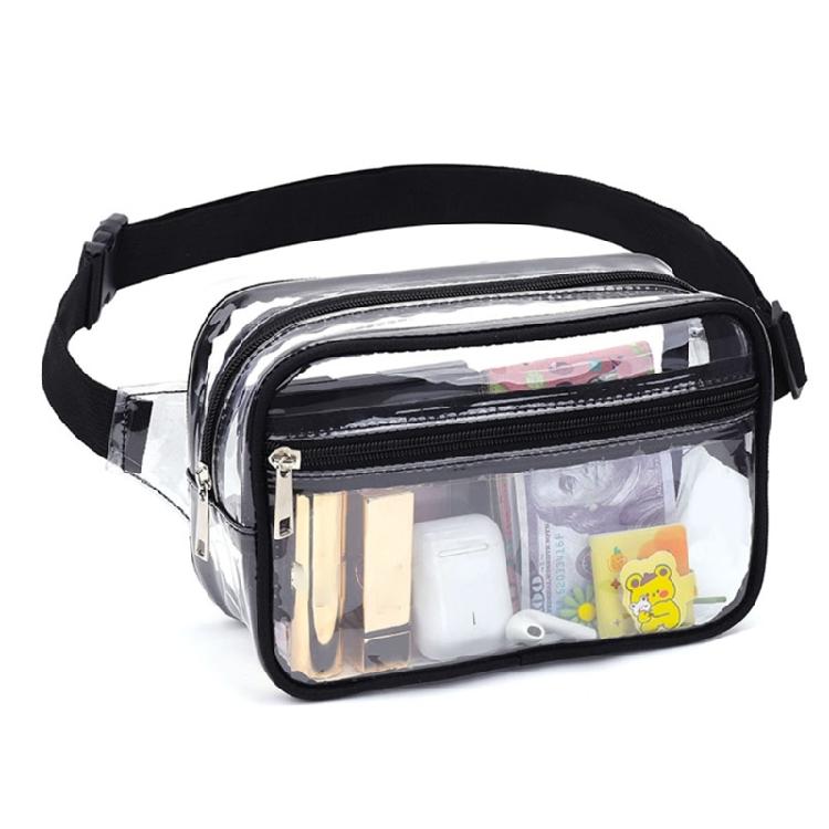 Transparent Chest Bag Crossbody Purse Belt Bag for Sports, Travel, Beach, Event