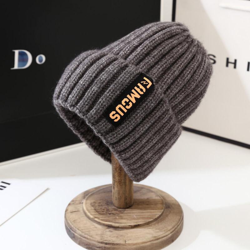 Cold Hat for Women In Autumn and Winter Korean Style Versatile Fashion Long Label Wool Hat for Winter Warm Men's Ear Protection Bag Head Knit Hat