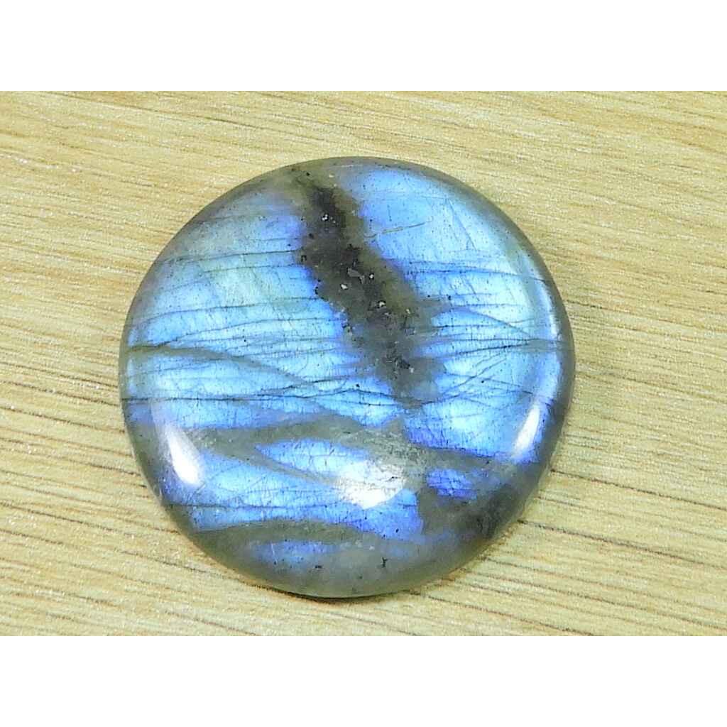 Natürlicher Labradorit 36x36MM Runder Kristall-Cabochon Lose Edelstein 78 Karat. SK-3341