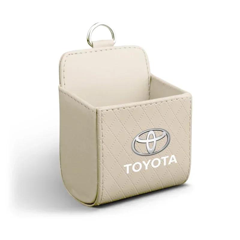 Car Interior Storage Bag Air Outlet Debris Bag Hanging Organizer Box For Toyota Chr Corolla Yaris Rav4 E150 E120 Land Cruiser