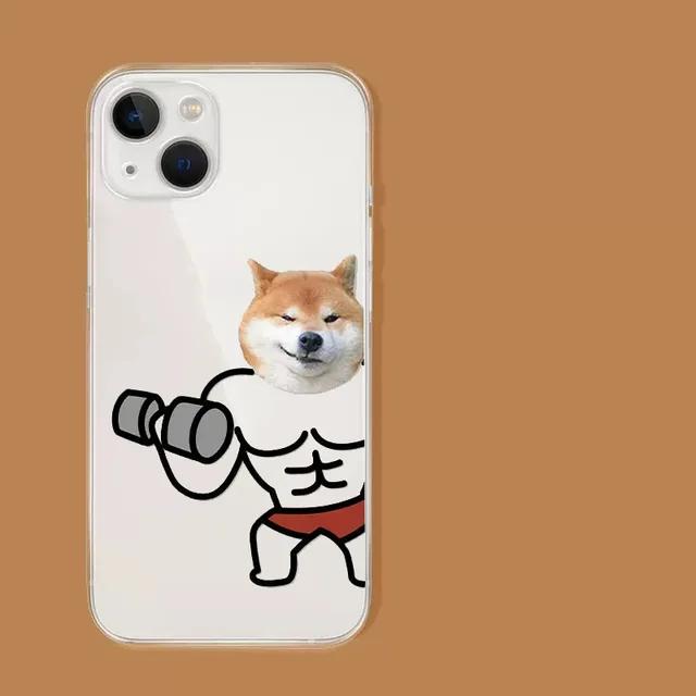 

Забавный чехол для телефона с изображением собаки и кошки для iPhone 13 11 Pro XS Max XR X 8 7 14 Plus SE 12 13Mini Lovers, парная задняя крышка, сумка For iPhone 14Pro