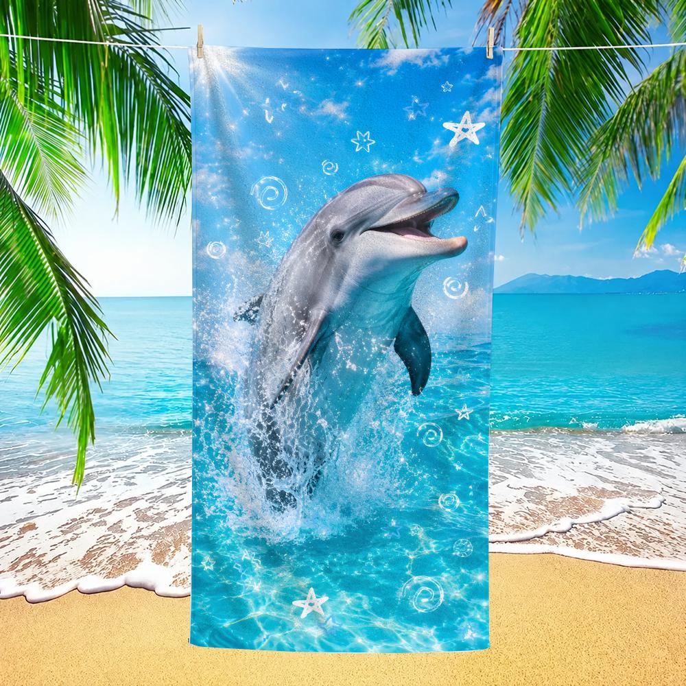 1pc Beach Turtle Animal Towel Beach Towel Quick Dry Absorbent Bath Towel For Swimming Gym Camping Outdoor Sunbathing