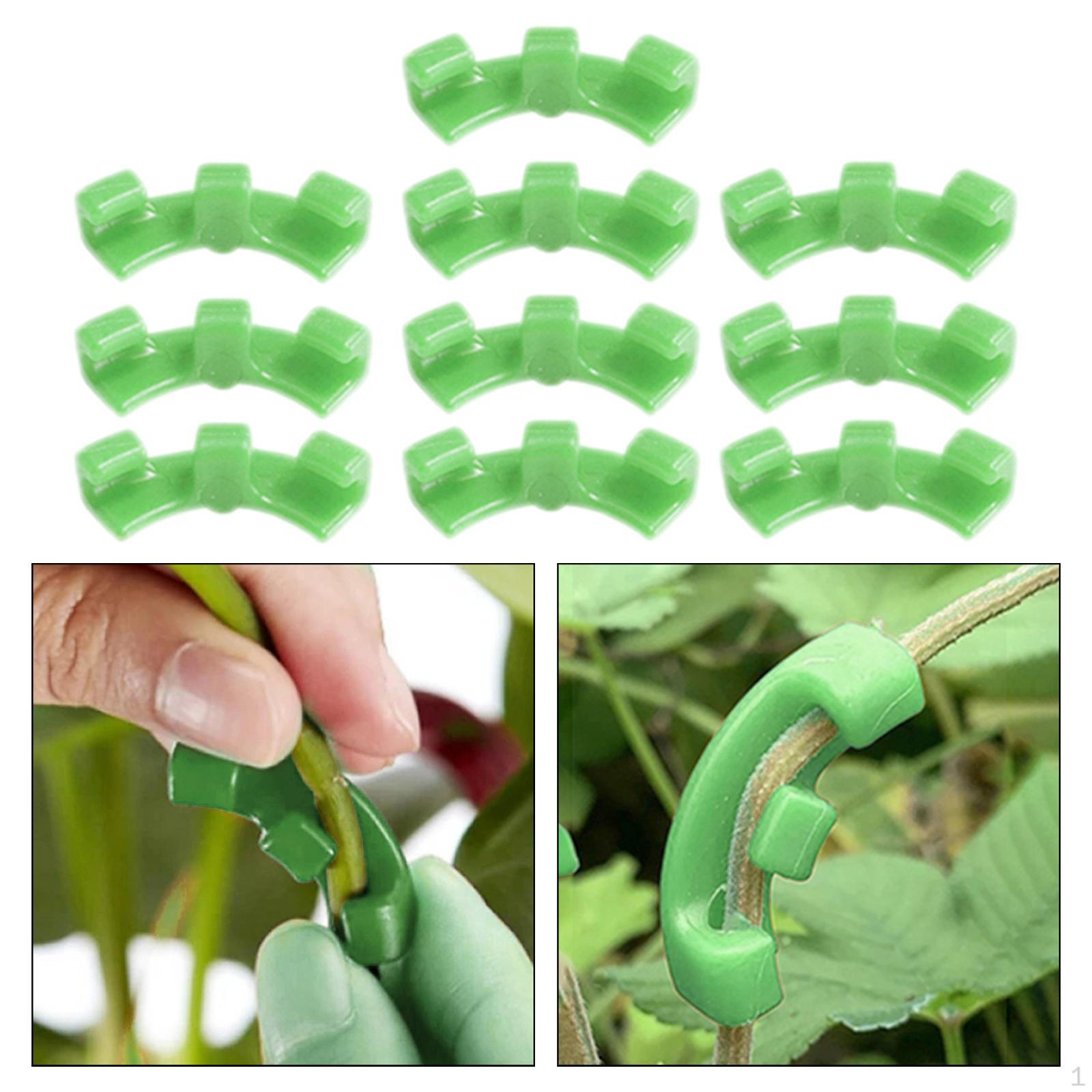10 Pieces Plant Clips Practical Garden Decoration Branches Bender зелёный