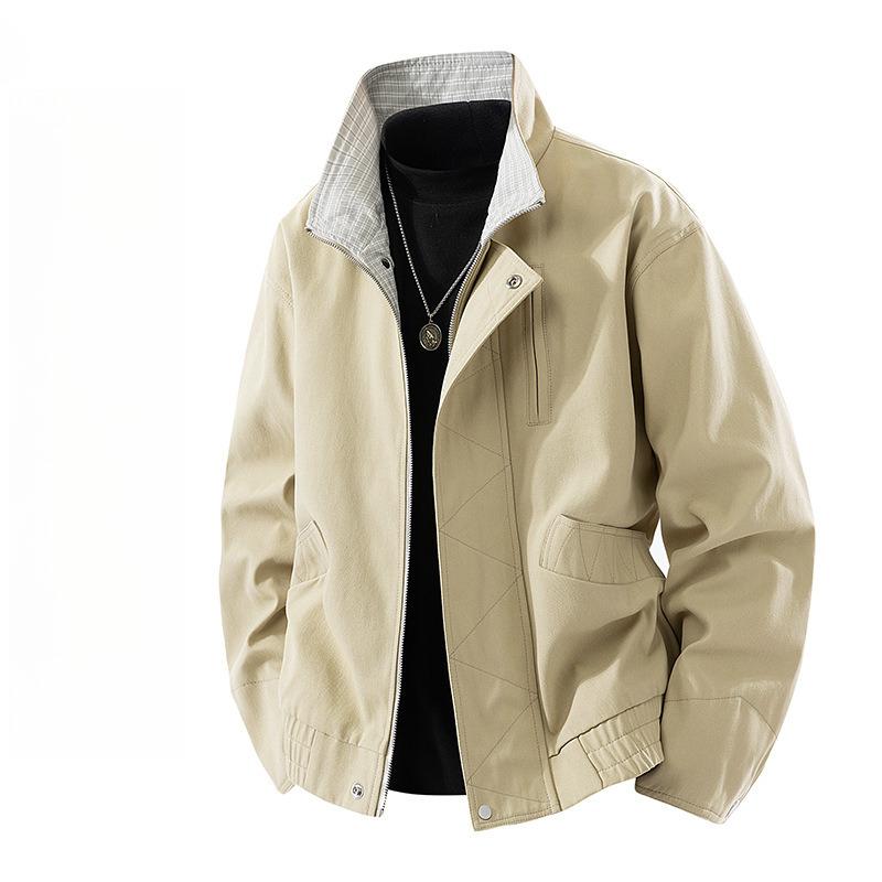 

Весенняя куртка-авиатор с воротником-стойкой, мужская американская ретро короткая свободная куртка в стиле милитари 3XL