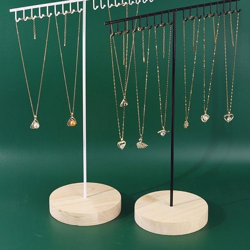 Fashionable Sturdy Alloy Jewelry Stand for Necklaces Bracelets and Earrings Clear Organizers with Multiple Tower
