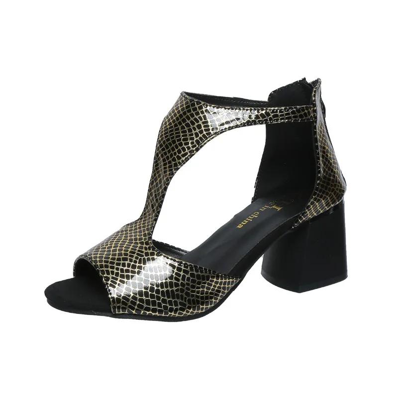 Minimalist and Fashionable Back Zipper Bag with Fish Mouth Shoes for Women's Summer Oversized Side Air Thin Heels Roman Sandals