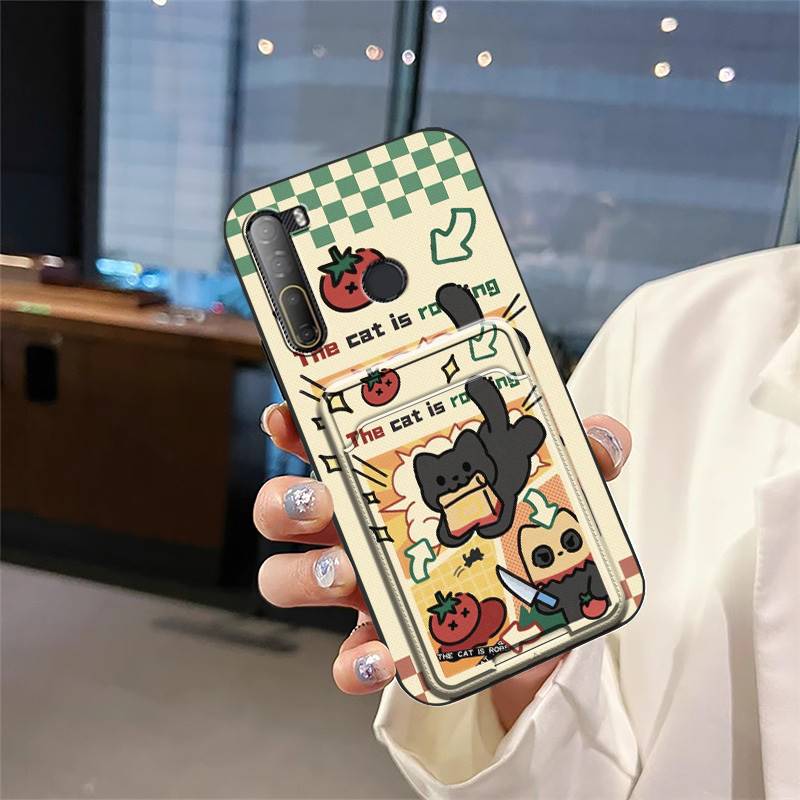 Card bag Cute Phone Case For HTC Desire 20 Pro/D20 Pro Graffiti Soft case Anti-knock Back Cover protective TPU Anti-dust
