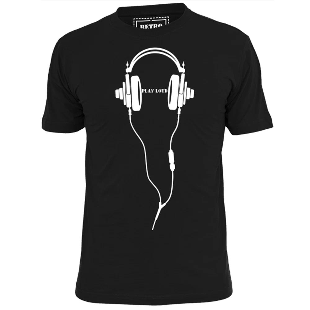 Mens Headphones Play Loud T shirt Metallica Motorhead Maiden Sabbath Heavy 2XL