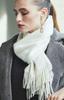 GILDARA FT33 Premium Cashmere Basic Wave Cashmere Solid for Men and Women 100% Scarf, Color, (Off-White (W))