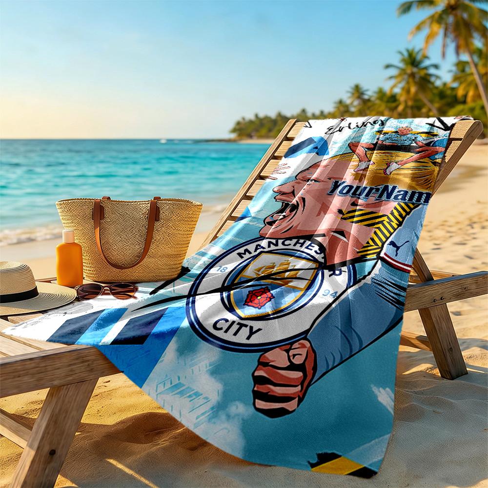 Haaland Customize Text Beach Towel Quick-Dry Soft Microfiber Portable for SwimmingBeachCamping Travel Beach AccessoriesGym